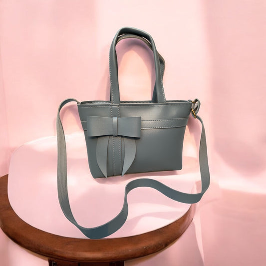 BUTTERFLY Bold Grey Leather Bag H(748/U)