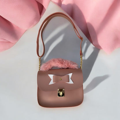 Twisted Pink & White Hand Bag U(Y/89)