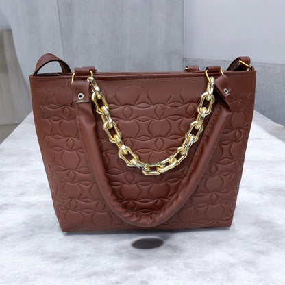 Gold Chain Bold Brown Bag J(U/65)